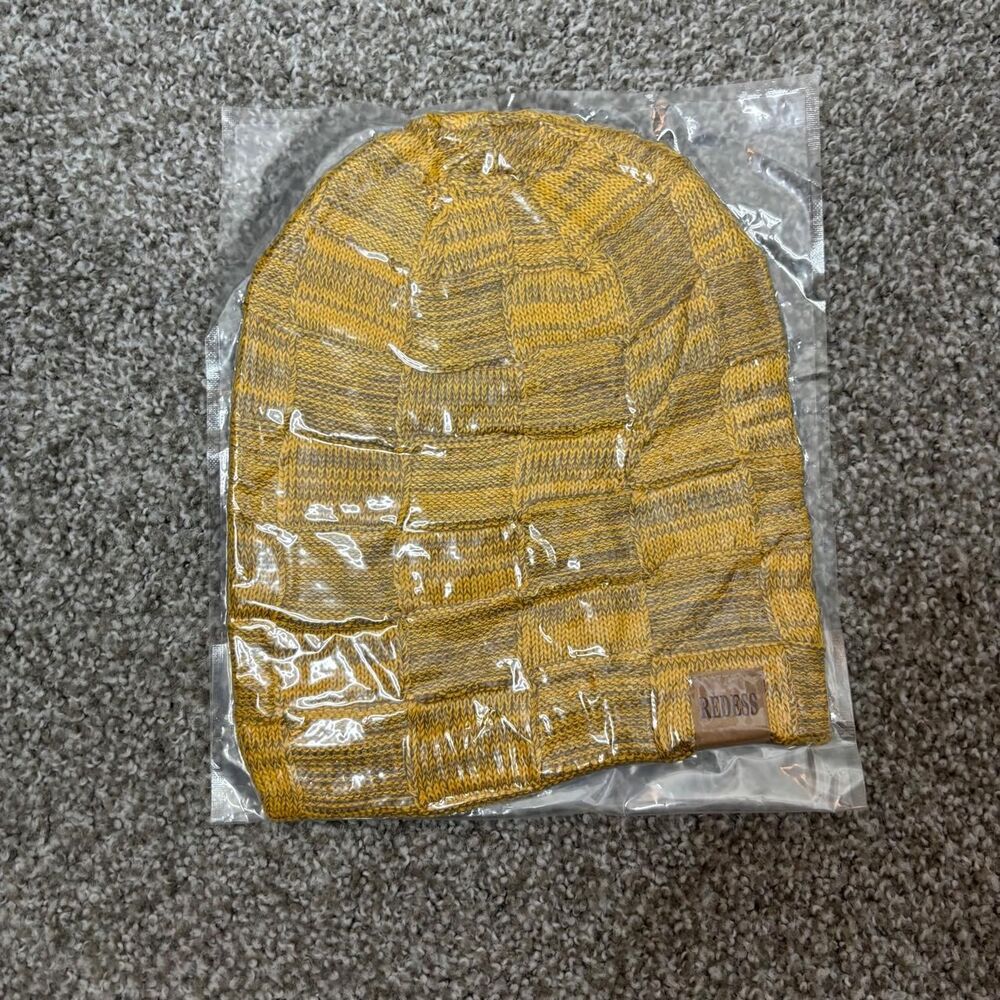 One Size Redess Yellow Marled Knit Beanie Men's Yellow Hat